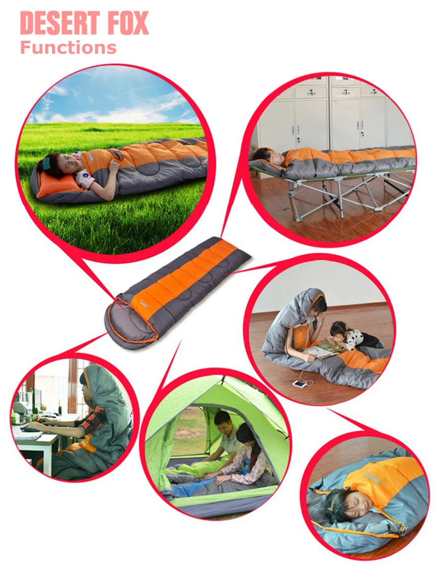 Saco de Dormir Desert&Fox Tipo Sobre | Algodón | 3 Estaciones