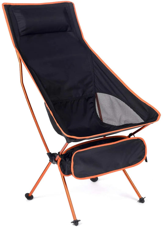 Chaise Pliante Aluminium - Légère + Compacte pour Camping, Plage et VR (65x40cm)