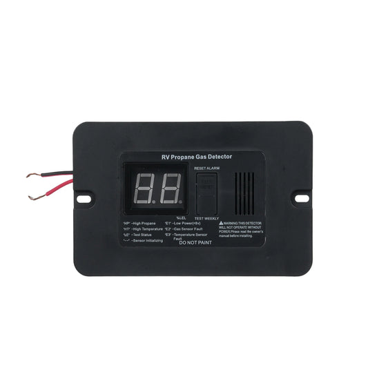 Detector Digital de Gas Propano 12V para RV y Cocina | Alarma de Fugas con Pantalla y Botón Test/Reset
