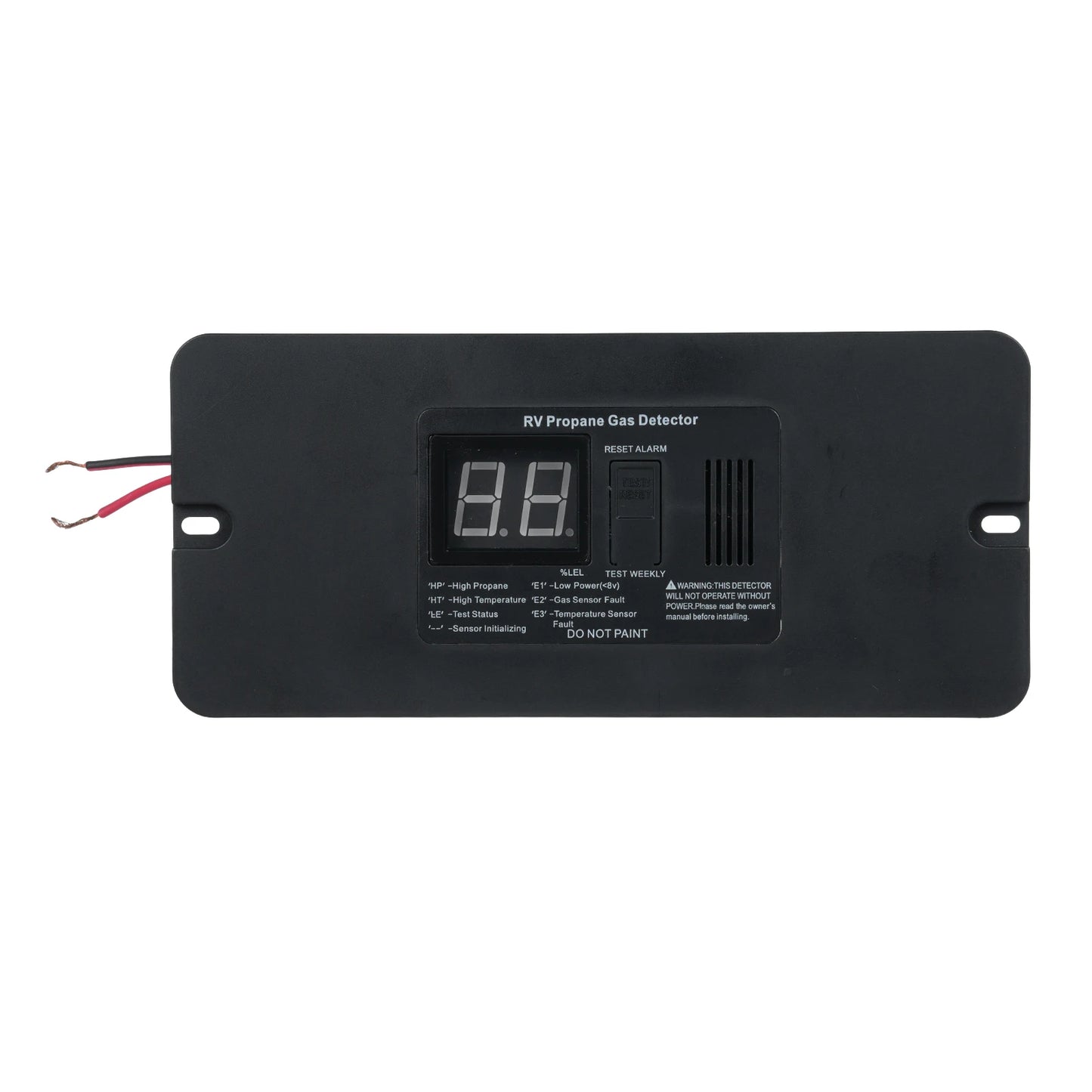 Detector Digital de Gas Propano 12V para RV y Cocina | Alarma de Fugas con Pantalla y Botón Test/Reset