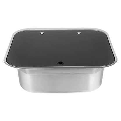 Fregadero de Acero Inoxidable con Grifo Plegable y Tapa – Para RV, Caravana y Barco