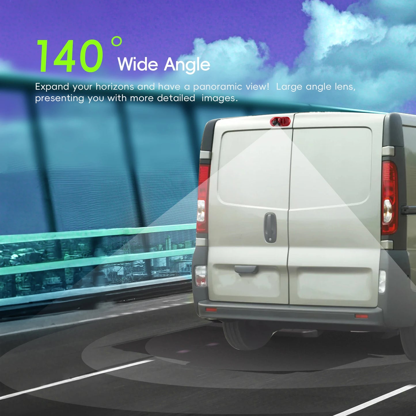 Renault Trafic / Vauxhall Vivaro 2001-2014 - Cámara Marcha Atrás AHD 1080P con Luz de Freno