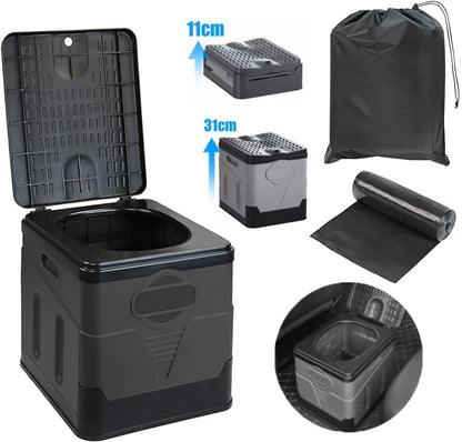 Portable Folding Toilet for Camper and Camping | Compact and Durable Mobile Toilet up to 300 kg