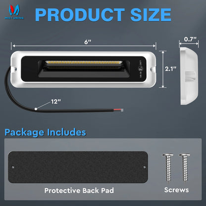 Foco LED Exterior RV - Impermeable IP68 + 1200 Lúmenes para Caravana y Barco