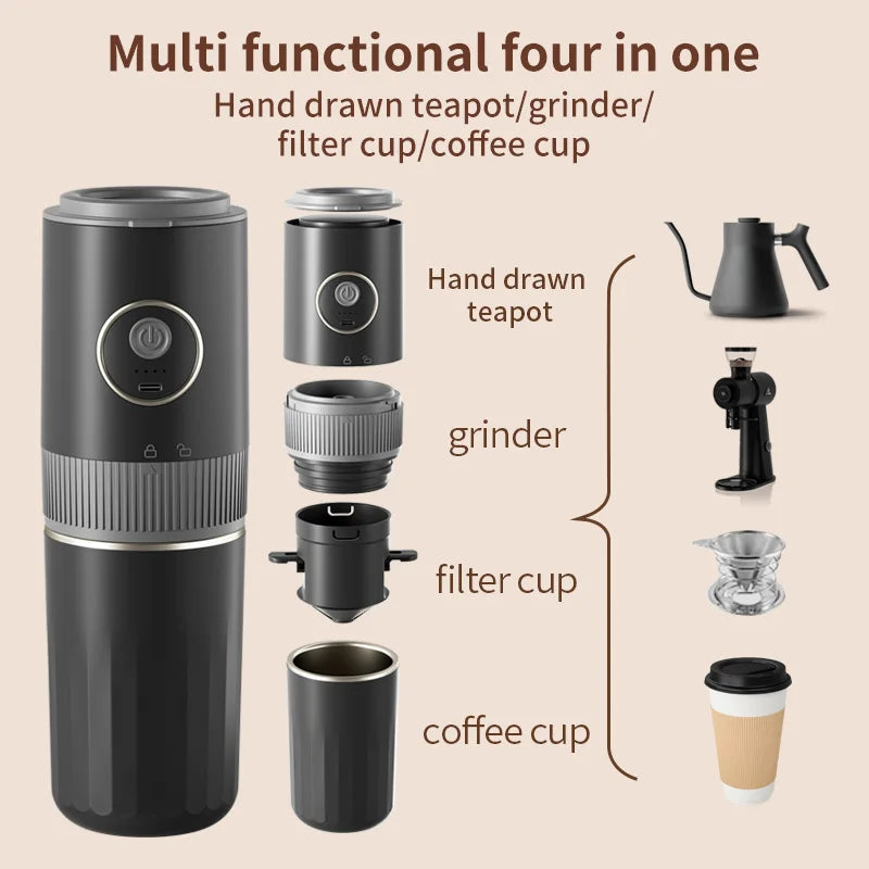 Portable Drip Coffee Maker - Low Power Consumption + Compact for Camping and RV (<5 Cups)
