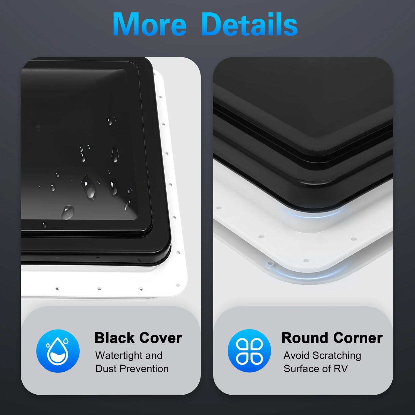 42x42 cm Roof Skylight for RV and Caravan