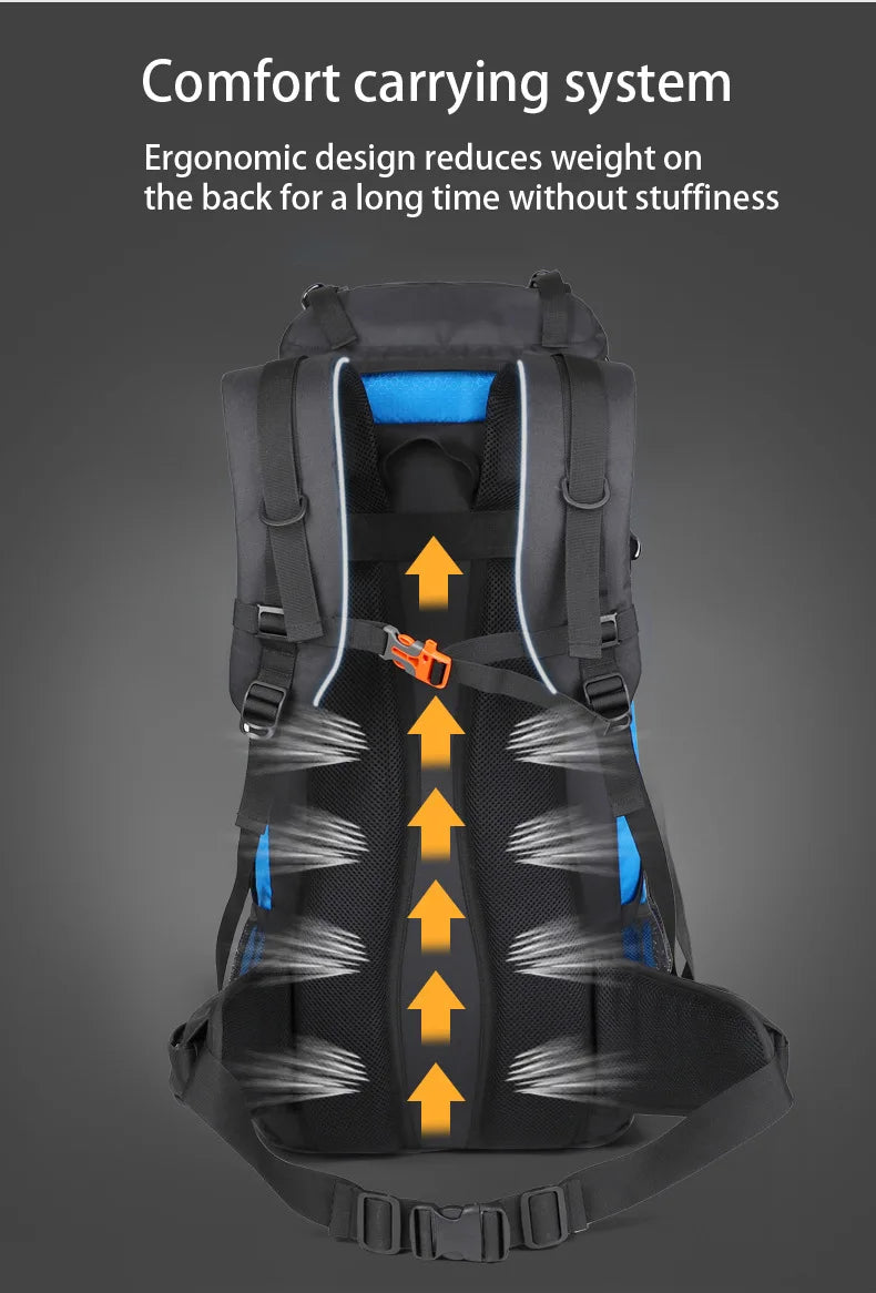 Expandable Waterproof Backpack - Durable Nylon · Ergonomic Straps · Unisex · Multipurpose
