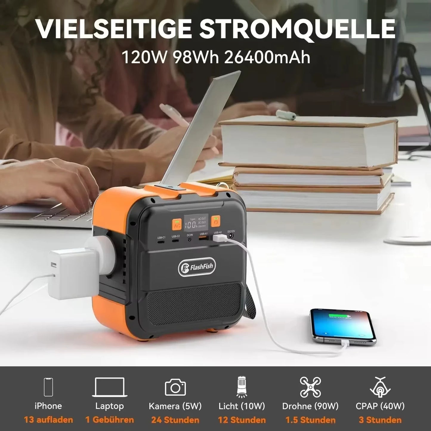 Estación de Energía Portátil A101+60W – 98Wh, Li-Ion