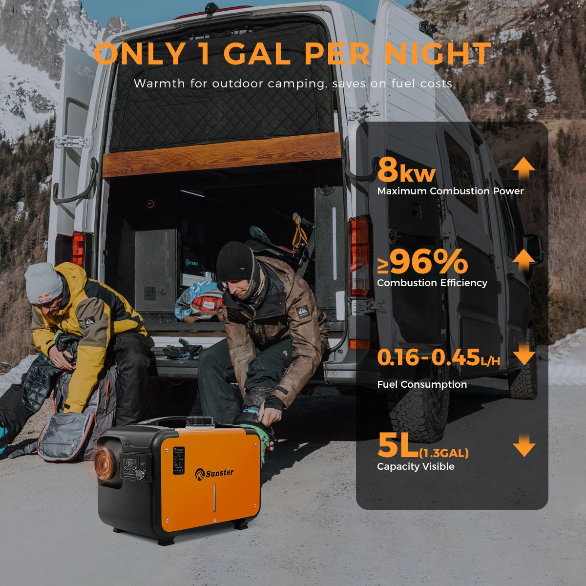 Calefactor Diesel Portátil 8kW Sunster
