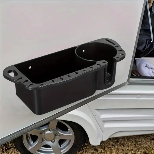 Caja Organizadora de Almacenamiento para RV – Porta Vasos, Soporte para Teléfono y Bebidas, Compatible con Campers, Caravanas, Camiones, Furgonetas y Motorhome