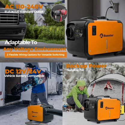 Calefactor Diesel Portátil 8kW Sunster