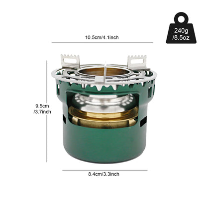 Mini Folding Alcohol Stove - Lightweight + Gas-Free for Camping