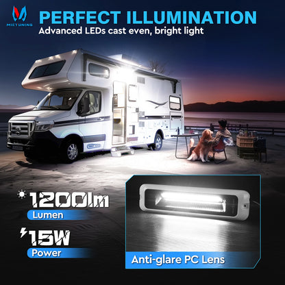 Foco LED Exterior RV - Impermeable IP68 + 1200 Lúmenes para Caravana y Barco