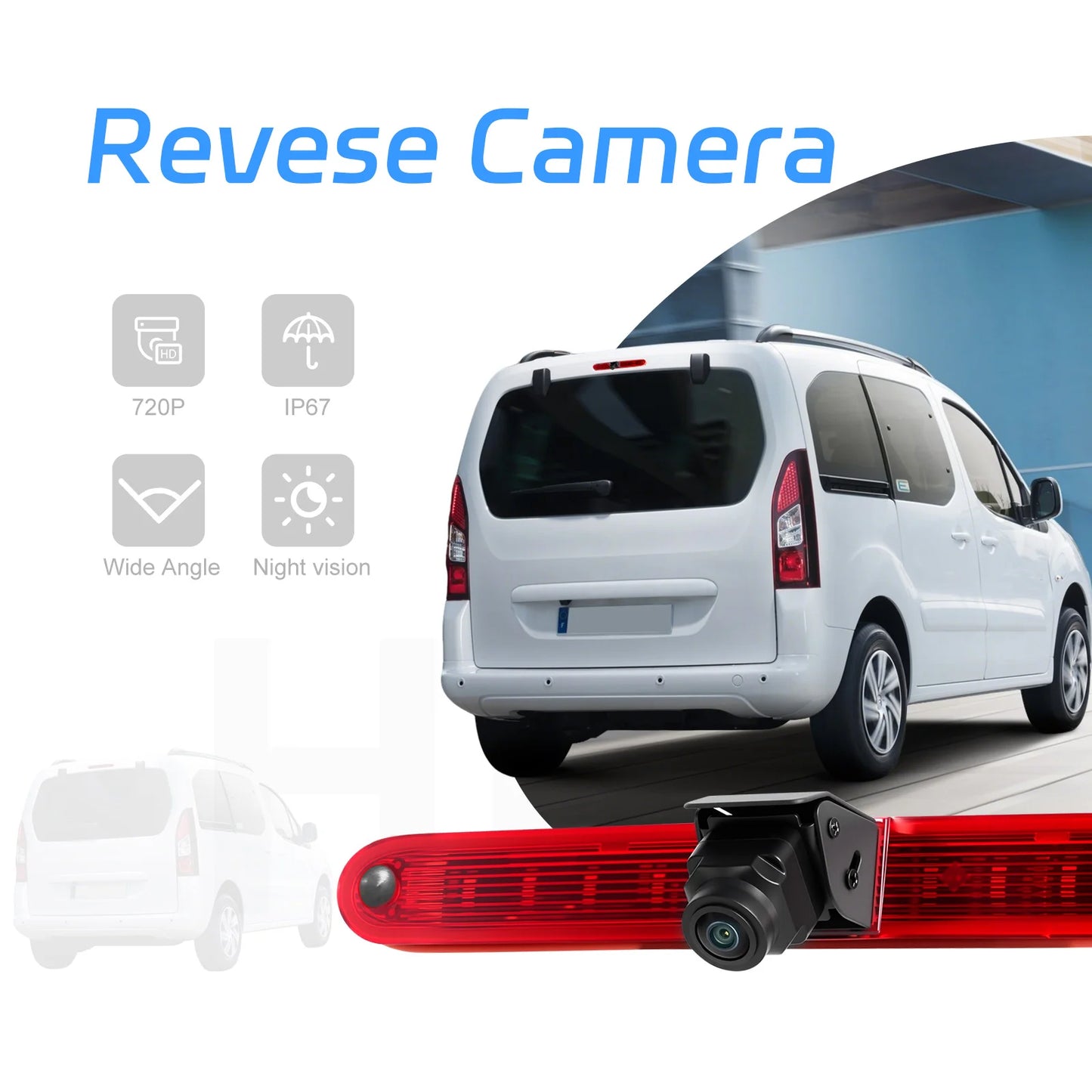 Peugeot Partner / Citroën Berlingo - Cámara Marcha Atrás con Luz de Freno