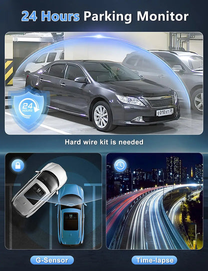 Dashcam 4K Dual con WiFi + Aparcamiento 24H - Kocam
