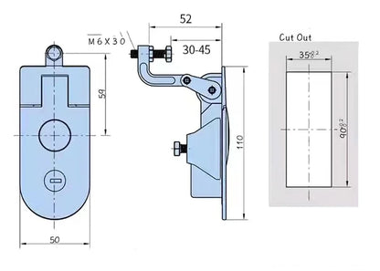 Cerradura de Compresión con 2 Llaves para Puertas de Cabina, Remolques, Barcos y Caravanas – Latch de Metal Resistente