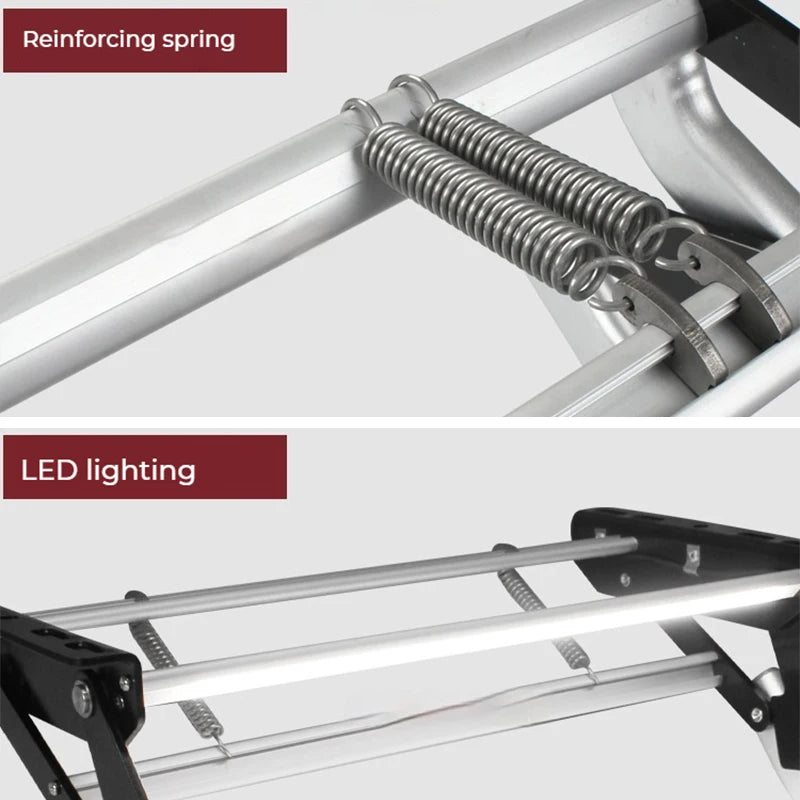 Escalón Plegable de Aluminio para Camper y Autocaravana – Simple o Doble Peldaño Antideslizante