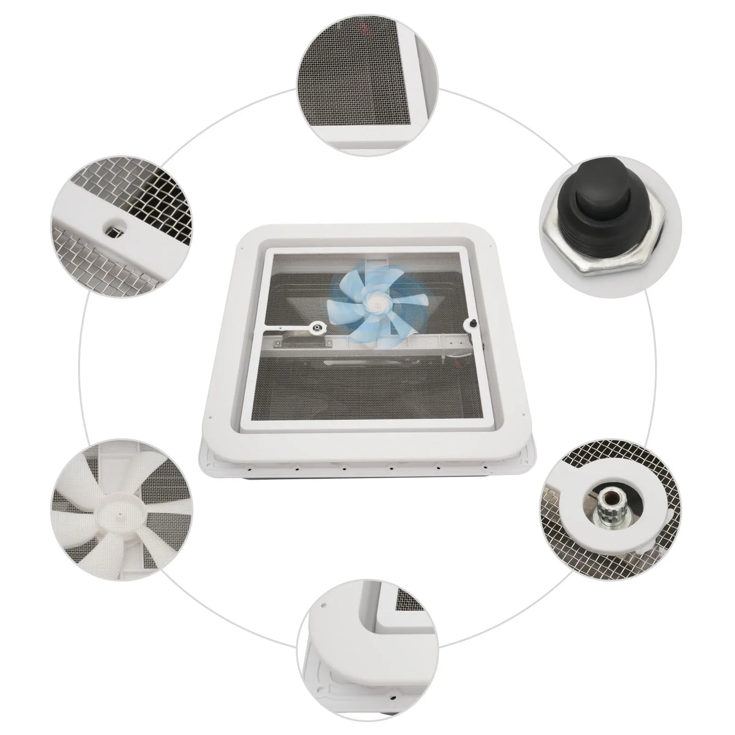 Claraboya de Techo 42×42 cm con Mosquitera Integrada