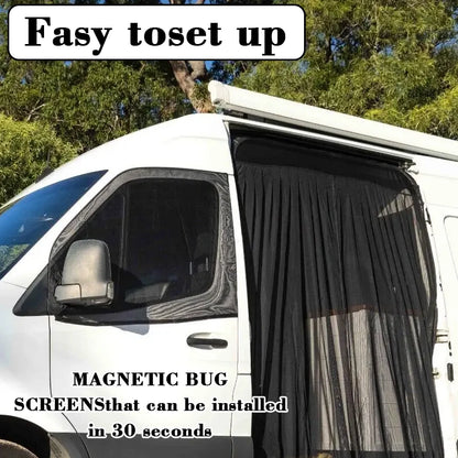 Moustiquaire Universelle - Mercedes Sprinter / Ford Transit / RAM ProMaster Toit Surélevé · Ventilation · Anti-Insectes · Magnétique