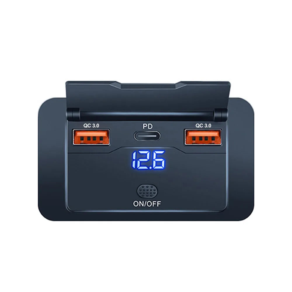 Cargador USB Empotrable 12–24V con PD y QC3.0