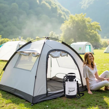 Douche de camping à pression manuelle - Sans électricité + soupape de sécurité (3L/5L/8L)