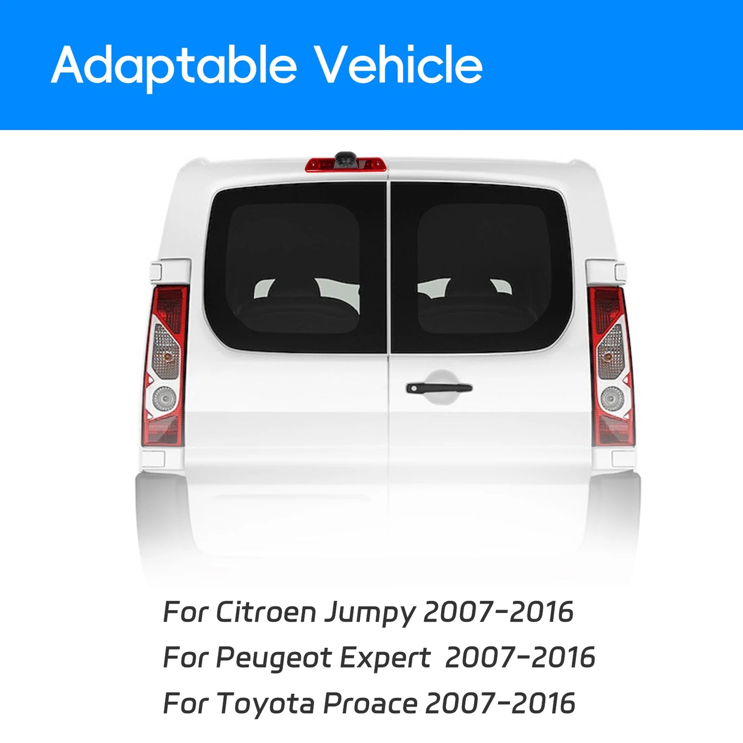 Citroën Jumpy / Peugeot Expert / Toyota Proace 2007-2016 - Cámara Marcha Atrás con Luz de Freno