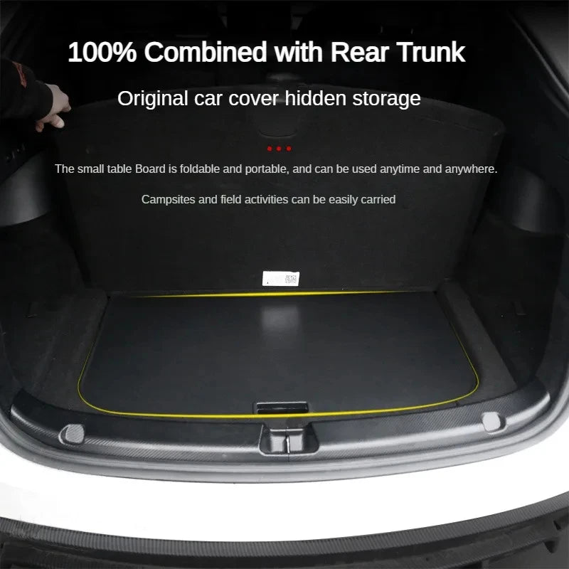 Mesa Plegable de Camping para Tesla Model 3 y Model Y | Mesa Oculta de Maletero