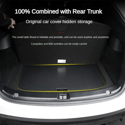 Mesa Plegable de Camping para Tesla Model 3 y Model Y | Mesa Oculta de Maletero