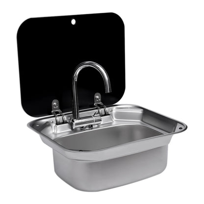 Évier pour camping-car et bateau – Acier inoxydable 