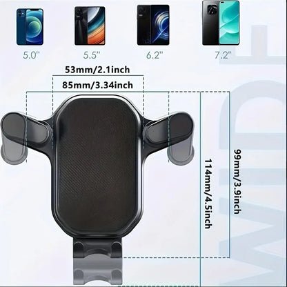 Soporte de móvil ajustable para auto, compatible con pantallas de 5 a 7.2 pulgadas.