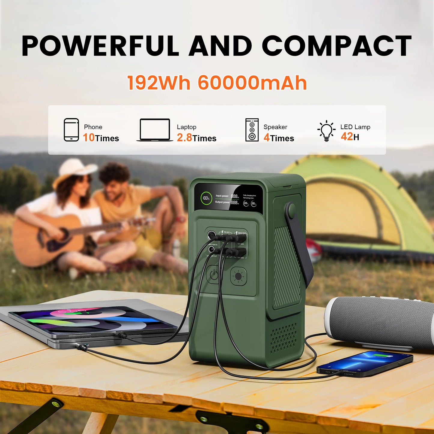 1024Wh / 1800W LiFePO4 Power Station