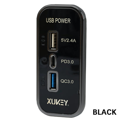 Cargador USB + PD 12–24V para Vehículos