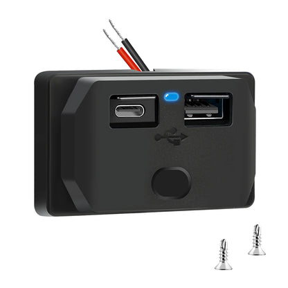 Cargador USB Empotrable 12–24V con PD y QC3.0