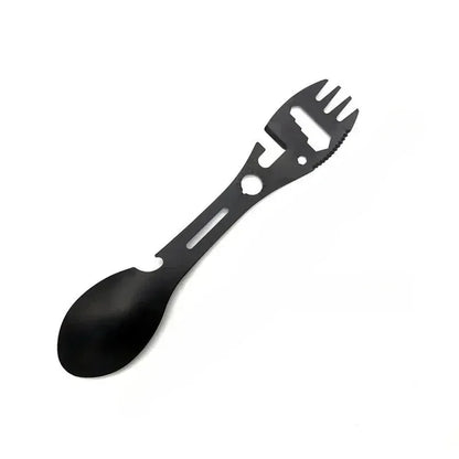 5-in-1 Camping Cutlery Set - Stainless Steel
