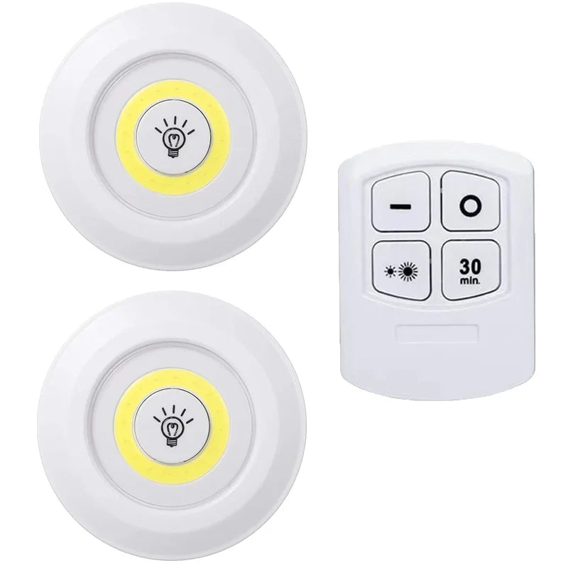 Lumière LED COB sans fil avec télécommande - Intensité variable · Minuteur · Sans câble