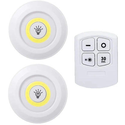 Lumière LED COB sans fil avec télécommande - Intensité variable · Minuteur · Sans câble