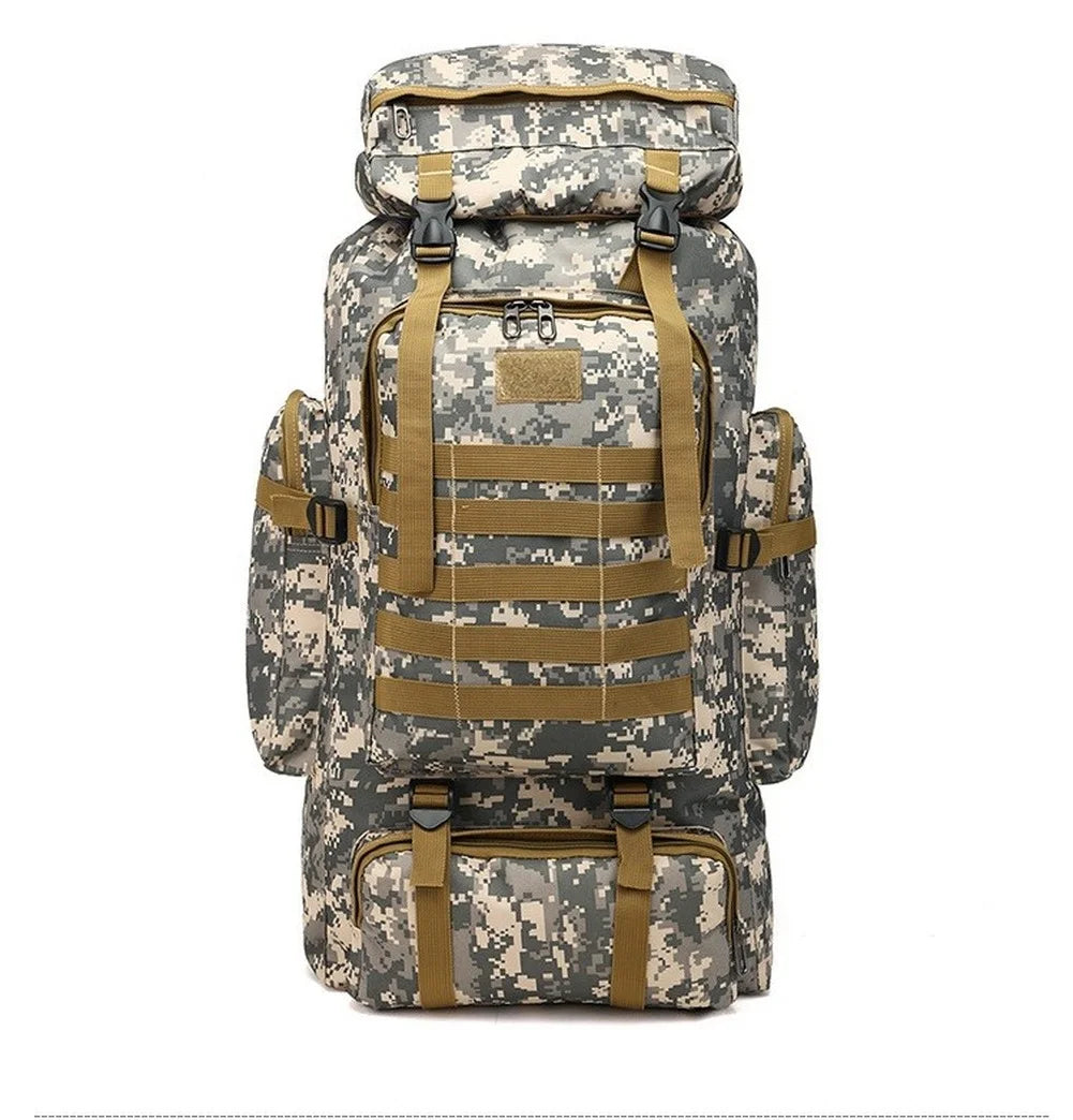 Sac à dos de randonnée 80L extensible - Nylon résistant · Housse de pluie · Multi-usages Aventure