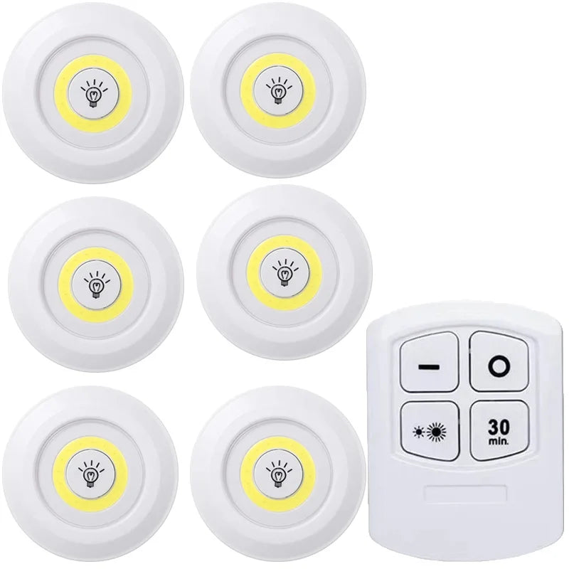 Lumière LED COB sans fil avec télécommande - Intensité variable · Minuteur · Sans câble