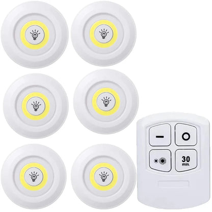 Lumière LED COB sans fil avec télécommande - Intensité variable · Minuteur · Sans câble