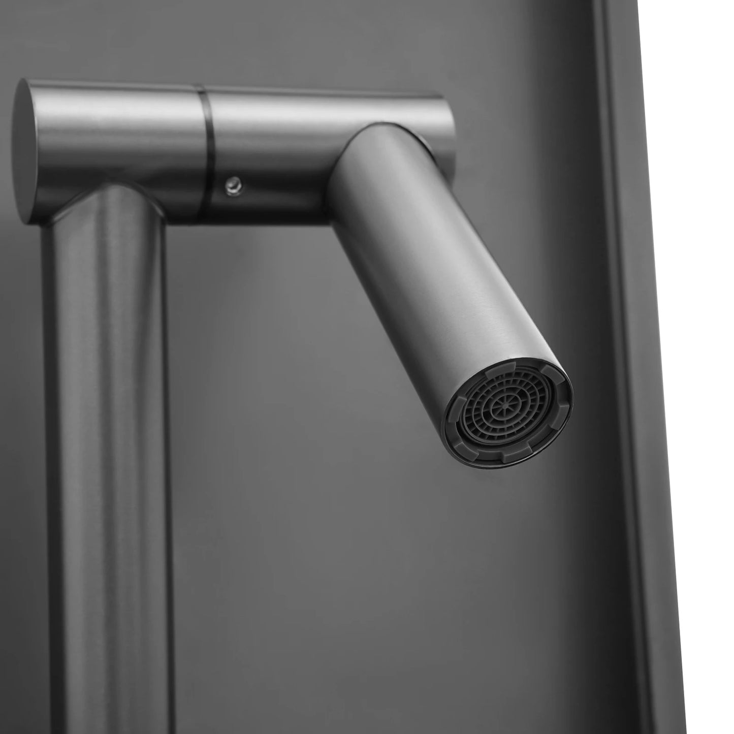 Concealed Dark Grey Stainless Steel Sink with Tap – Single Bowl with Soft-Close Lid (450×350×210 mm)