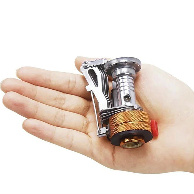 Mini Hornillo Plegable 3KW - Encendido Piezo + Anti-Viento para Camping y RV