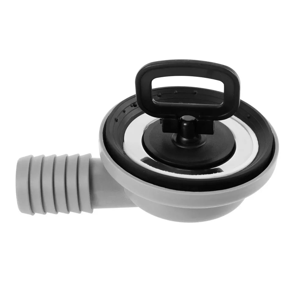 Filtro de Drenaje de Acero Inoxidable para Fregadero de Caravana, Motorhome y Barco – Incluye Tapa de Sellado