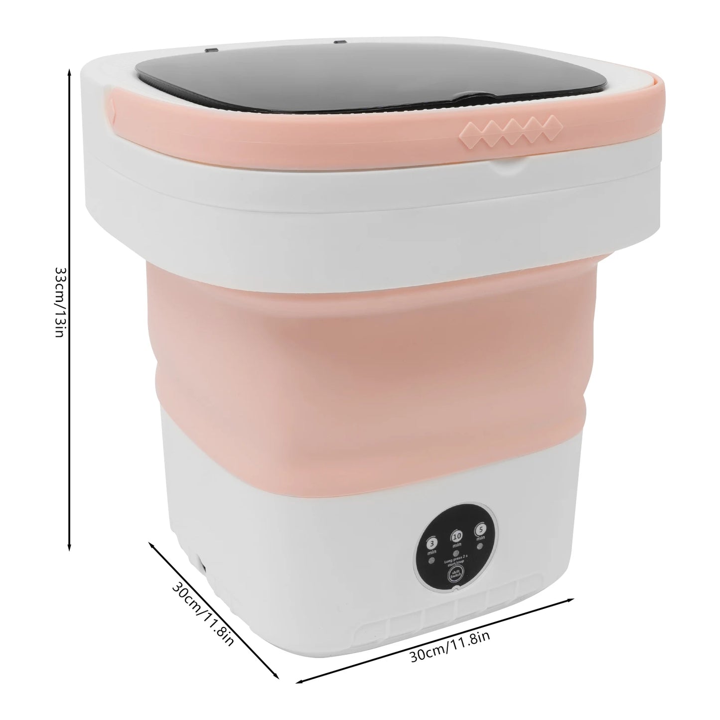 Mini-laveuse pliable 12L - Moteur silencieux + Lumière bleue + Essorage