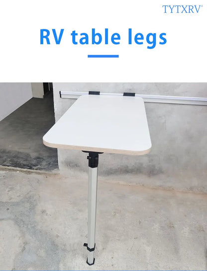 Mesa Plegable para Camper y Autocaravana con Pata Regulable | Mesa Interior RV Giratoria y Desmontable