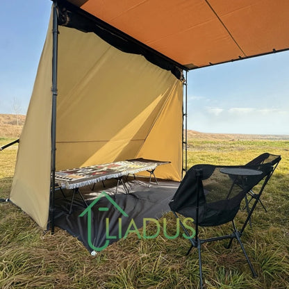 Triangular Side Car and Camper Awning - Waterproof 3000mm+ · Insect Net · UV50+ · Aluminum · 200x300cm