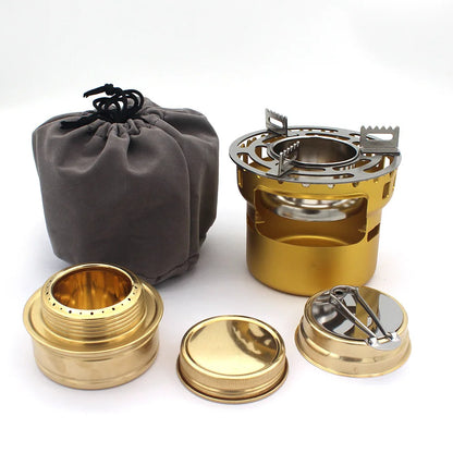 Mini Folding Alcohol Stove - Lightweight + Gas-Free for Camping