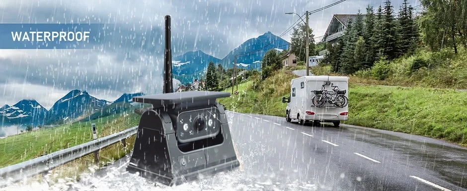 Cámara de Marcha Atrás Solar Inalámbrica con Monitor 5”