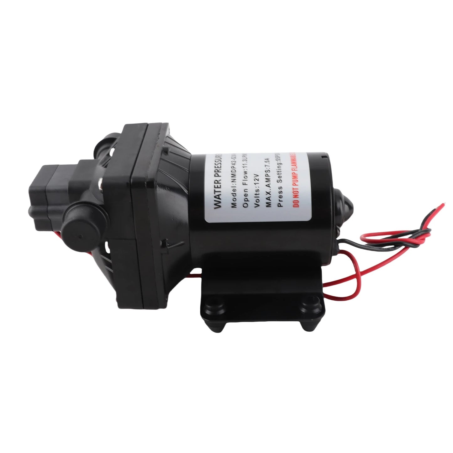 12V Self-Priming Water Pump 55 PSI – 3 GPM for Camper, Caravan, and Motorhome