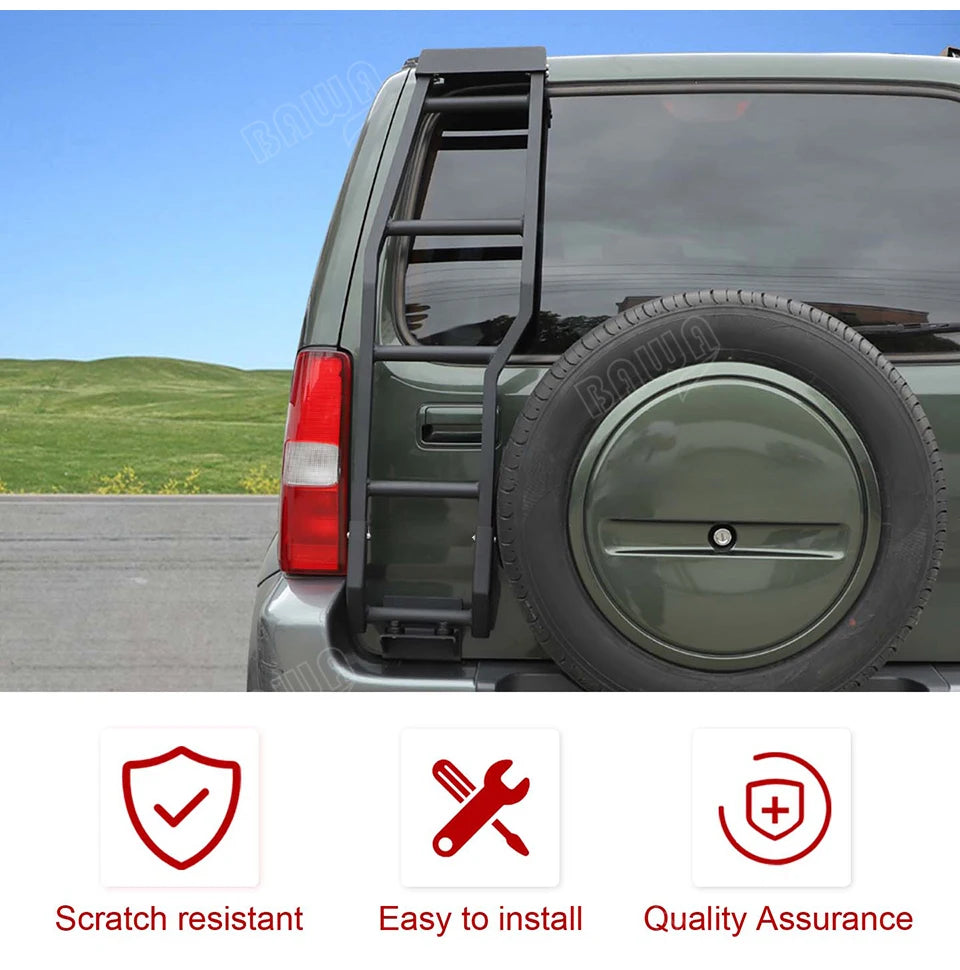 Échelle de hayon arrière pour Suzuki Jimny (2007–2017) – Alliage d'aluminium 