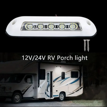 Luz LED para Toldos de Camper, Caravana y Motorhome – 12V, 5 LEDs, Blanco 6000K, IP67